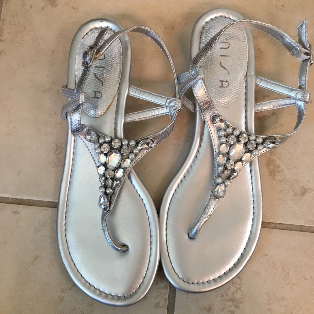 Silver sandals